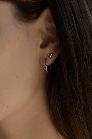 Pear Hoop Earrings | 9K Yellow Gold | Natasha Schweitzer
