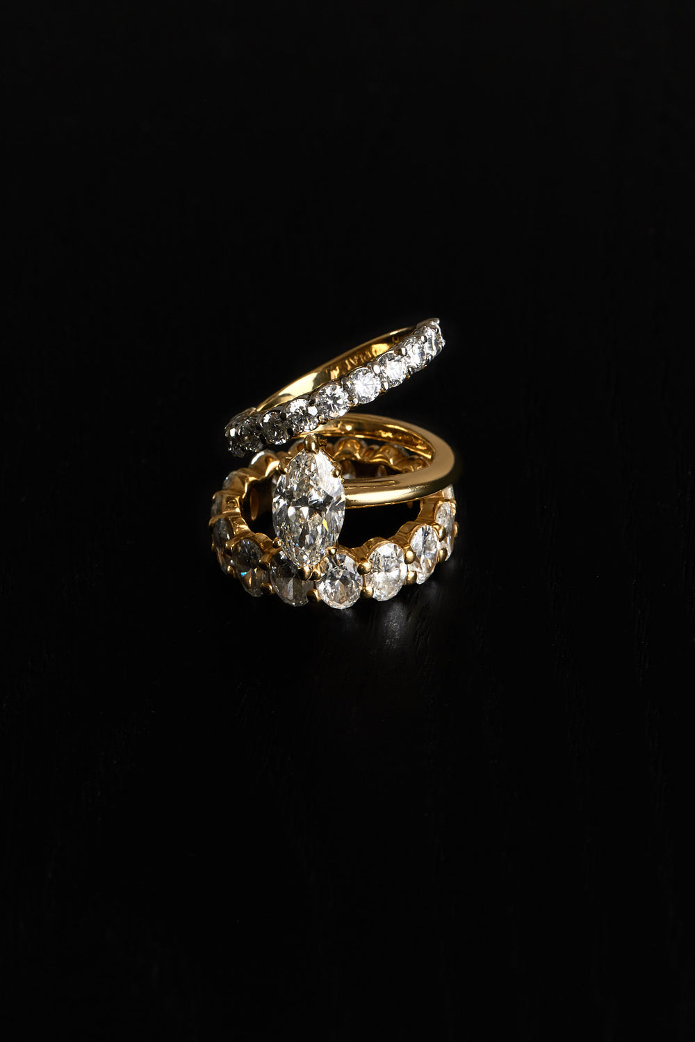 Natasha Marquise Diamond Wrap Ring | 18K Gold| Natasha Schweitzer