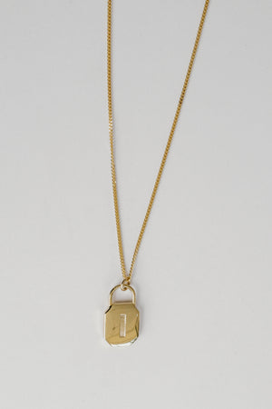 Octagon Lock Necklace | 9K Yellow Gold | Natasha Schweitzer