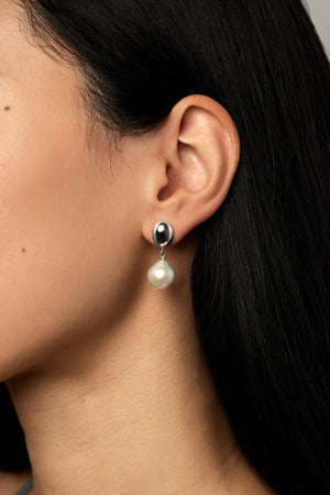 Vivienne Baroque Pearl Earrings | Silver or 9K White Gold, More Options Available | Natasha Schweitzer