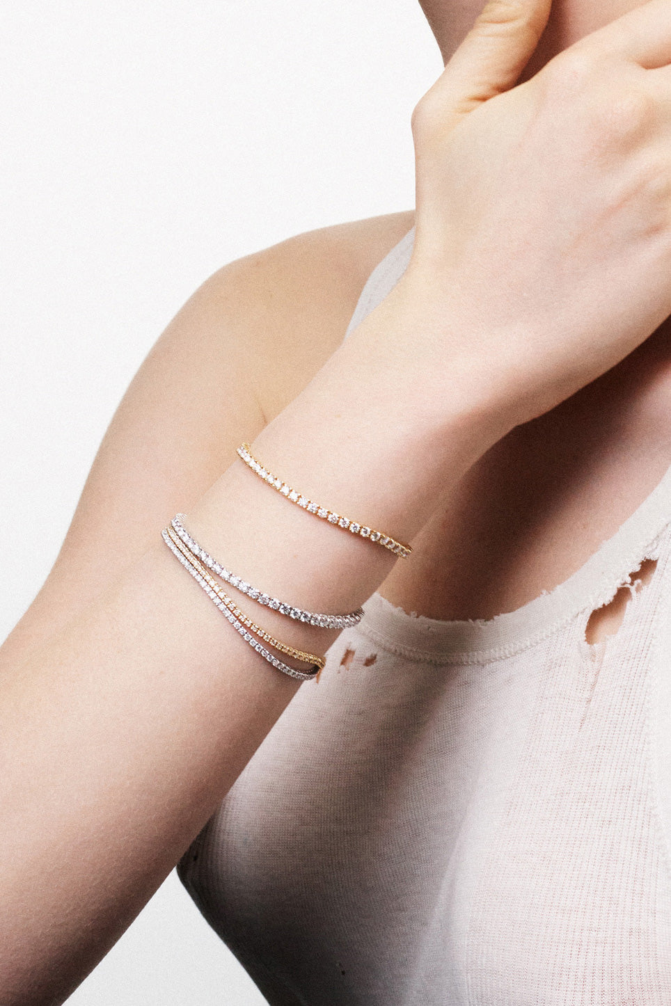 Tennis Bracelet 0.02ct | 18K Yellow Gold| Natasha Schweitzer