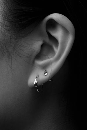 Pear Stud Earrings | Silver | Natasha Schweitzer