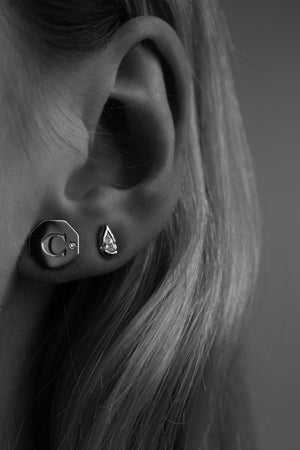 Letter Earrings | 9K Gold | Natasha Schweitzer