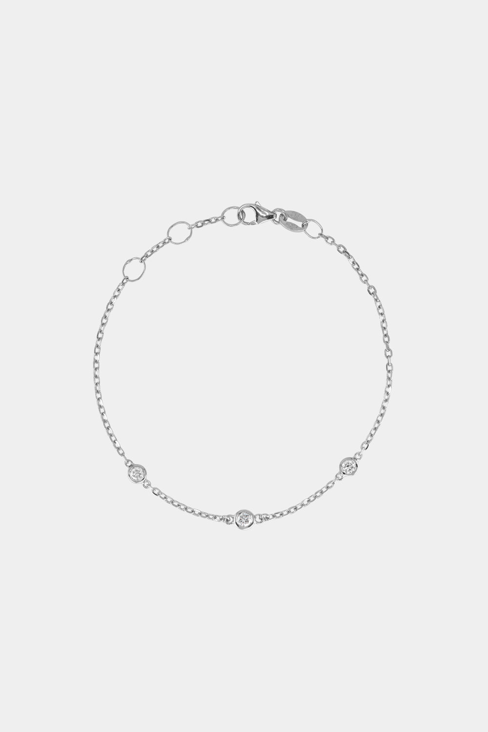 3 Diamond Bracelet | 9K White Gold| Natasha Schweitzer