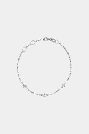 3 Diamond Bracelet | 9K White Gold | Natasha Schweitzer