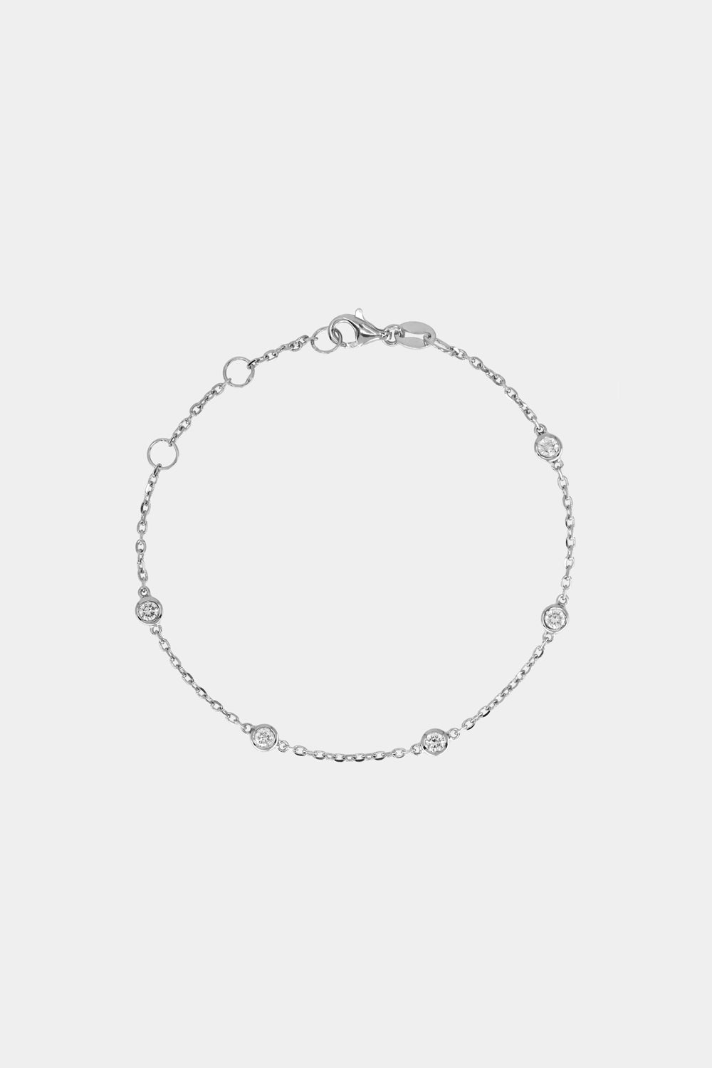 5 Diamond Bracelet | 9K White Gold