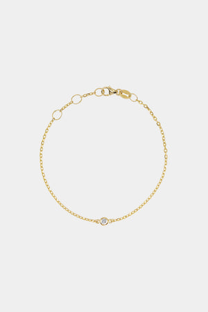 Mini Round Diamond Bracelet | 9K Yellow Gold | Natasha Schweitzer