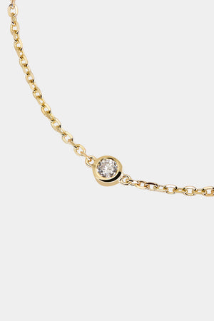 Mini Round Diamond Bracelet | 9K Yellow Gold | Natasha Schweitzer
