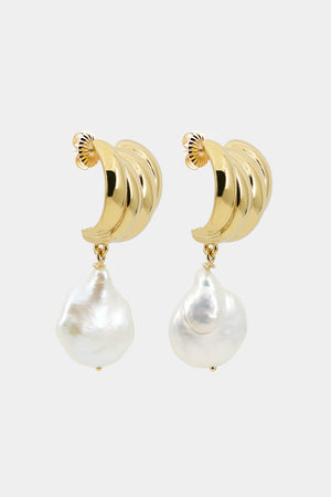 Jamie Pearl Earrings | Gold | Natasha Schweitzer