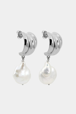 Jamie Pearl Earrings | Silver | Natasha Schweitzer