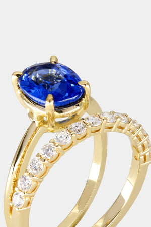 Double Band Sapphire Ring | 18K Gold | Natasha Schweitzer