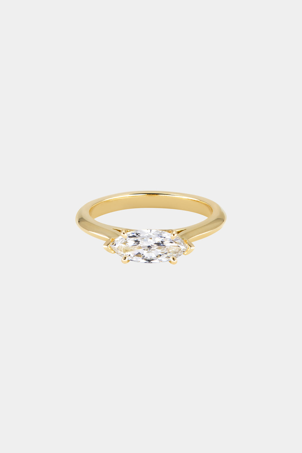 East West Marquise Diamond Ring | 18K Gold