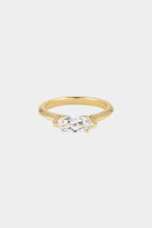 East West Marquise Diamond Ring | 18K Gold | Natasha Schweitzer