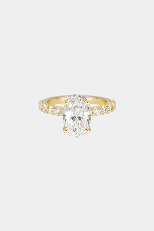 Oval Diamond Half Eternity Ring | 18K Gold | Natasha Schweitzer