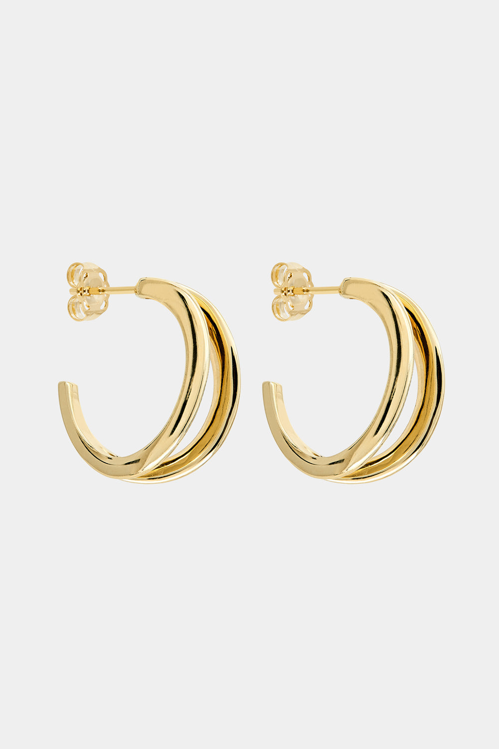 Double Band Hoops | 9K Yellow Gold