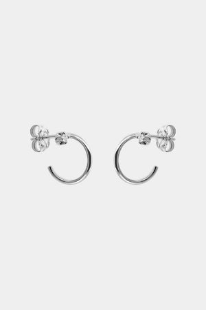 Lara Diamond Hoop Earrings | 9K White Gold | Natasha Schweitzer