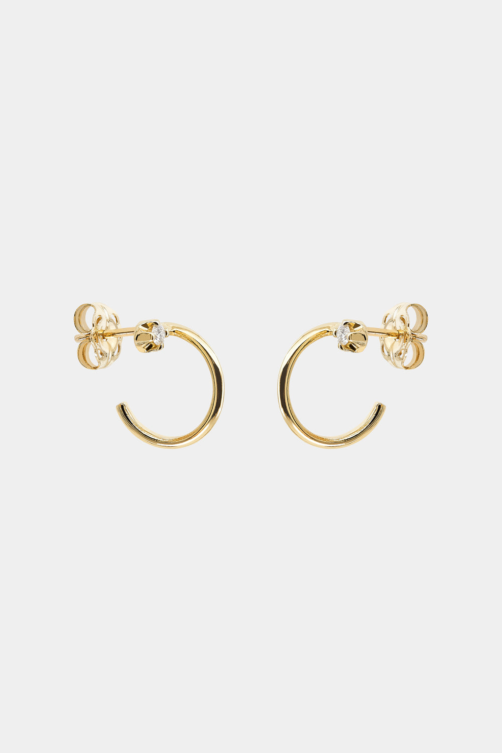 Lara Diamond Hoop Earrings | 9K Yellow Gold| Natasha Schweitzer