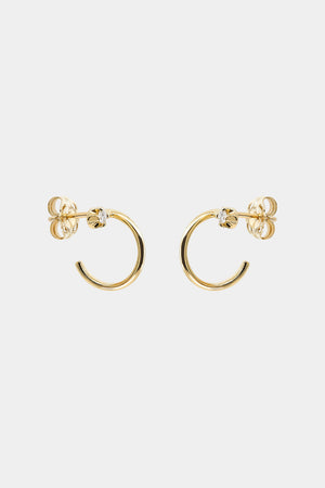 Lara Diamond Hoop Earrings | 9K Yellow Gold | Natasha Schweitzer