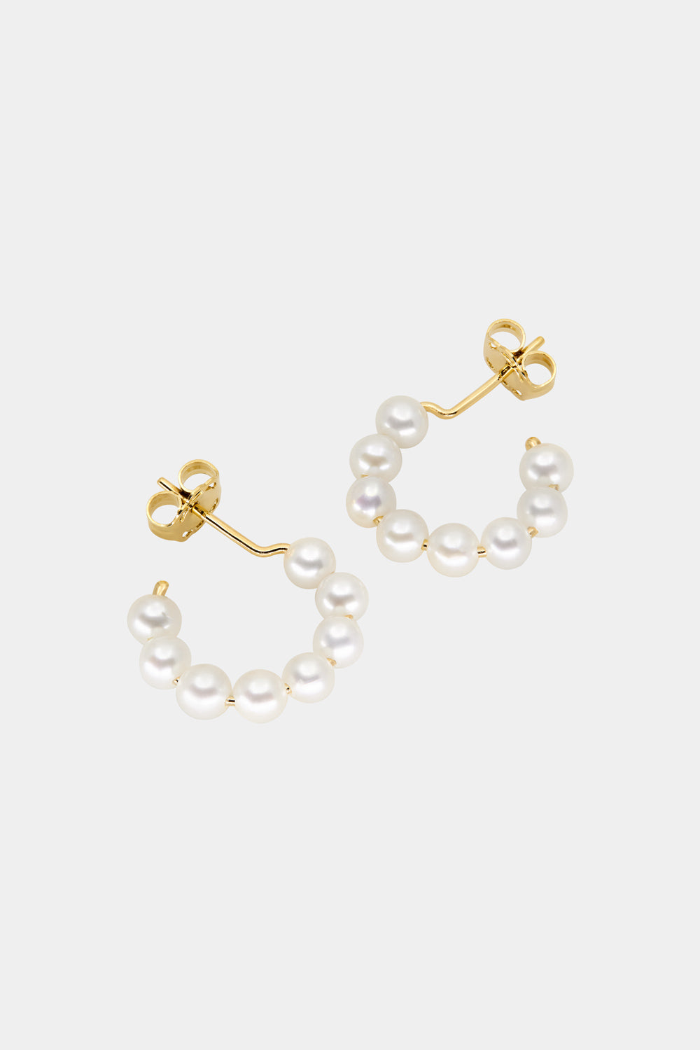 Pearl Hoop Earrings | 9K Yellow Gold| Natasha Schweitzer