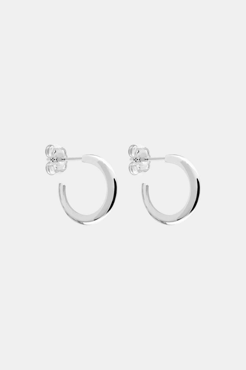 Mini Single Band Hoops | Silver or 9K White Gold