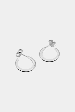 Mini Single Band Hoops | Silver or 9K White Gold, More Options Available | Natasha Schweitzer
