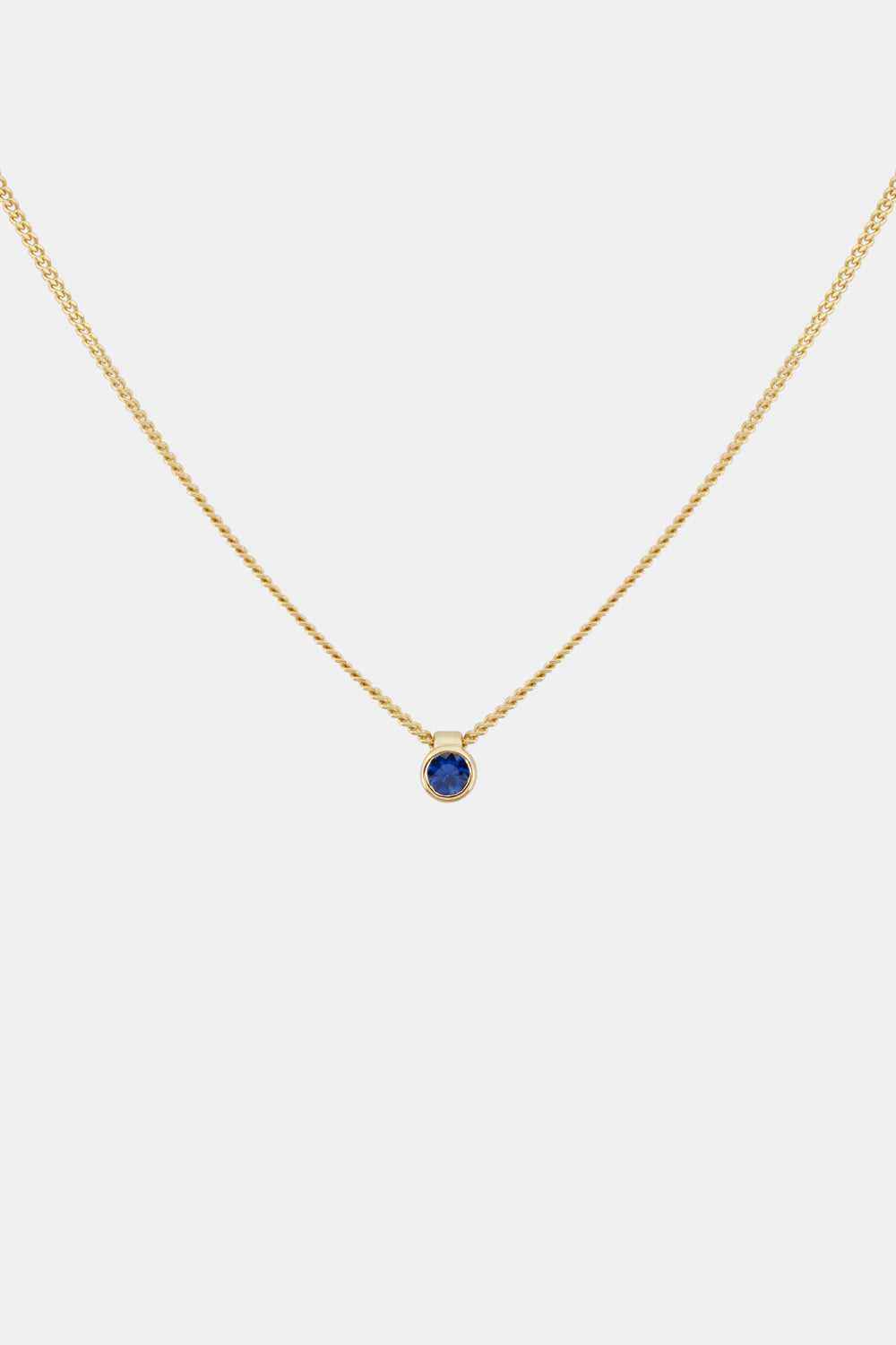 Lab created sapphire pendant in 10k yellow gold with diamond 8 pts.. Color:  yellow | Doucet Latendresse