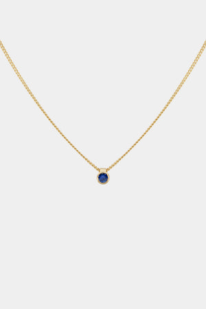 Mini Sapphire Necklace | 9K Gold | Natasha Schweitzer