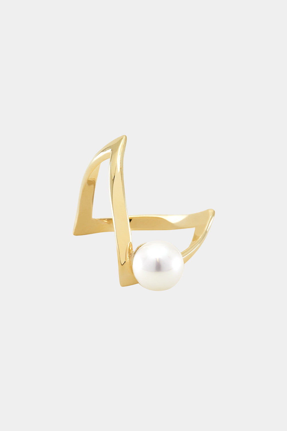 En Pointe Pearl Ring | 9K Yellow Gold| Natasha Schweitzer