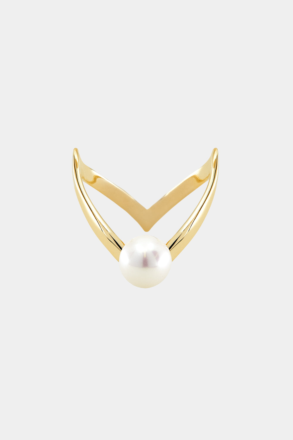 En Pointe Ring with Pearl | 9K Yellow Gold