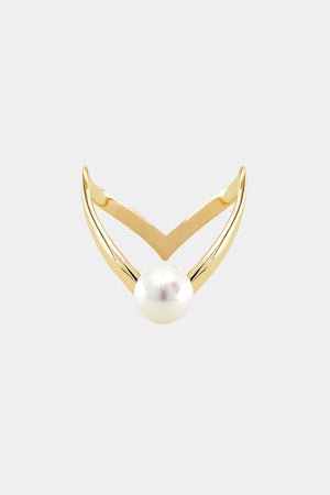 En Pointe Pearl Ring | 9K Yellow Gold | Natasha Schweitzer