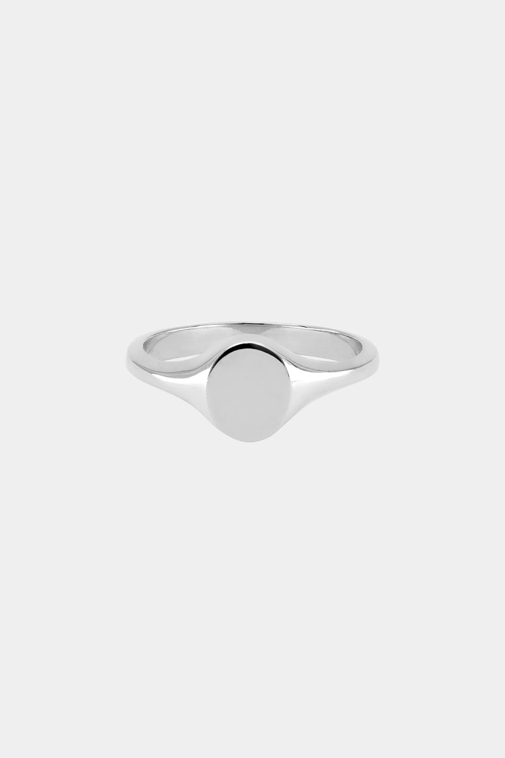Mini Oval Signet Ring | Silver