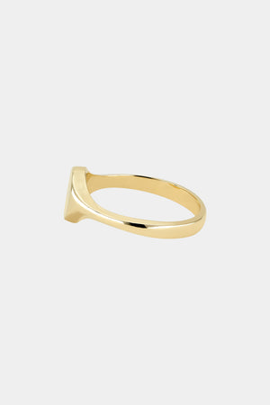 Mini Oval Signet Ring | Yellow Gold | Natasha Schweitzer
