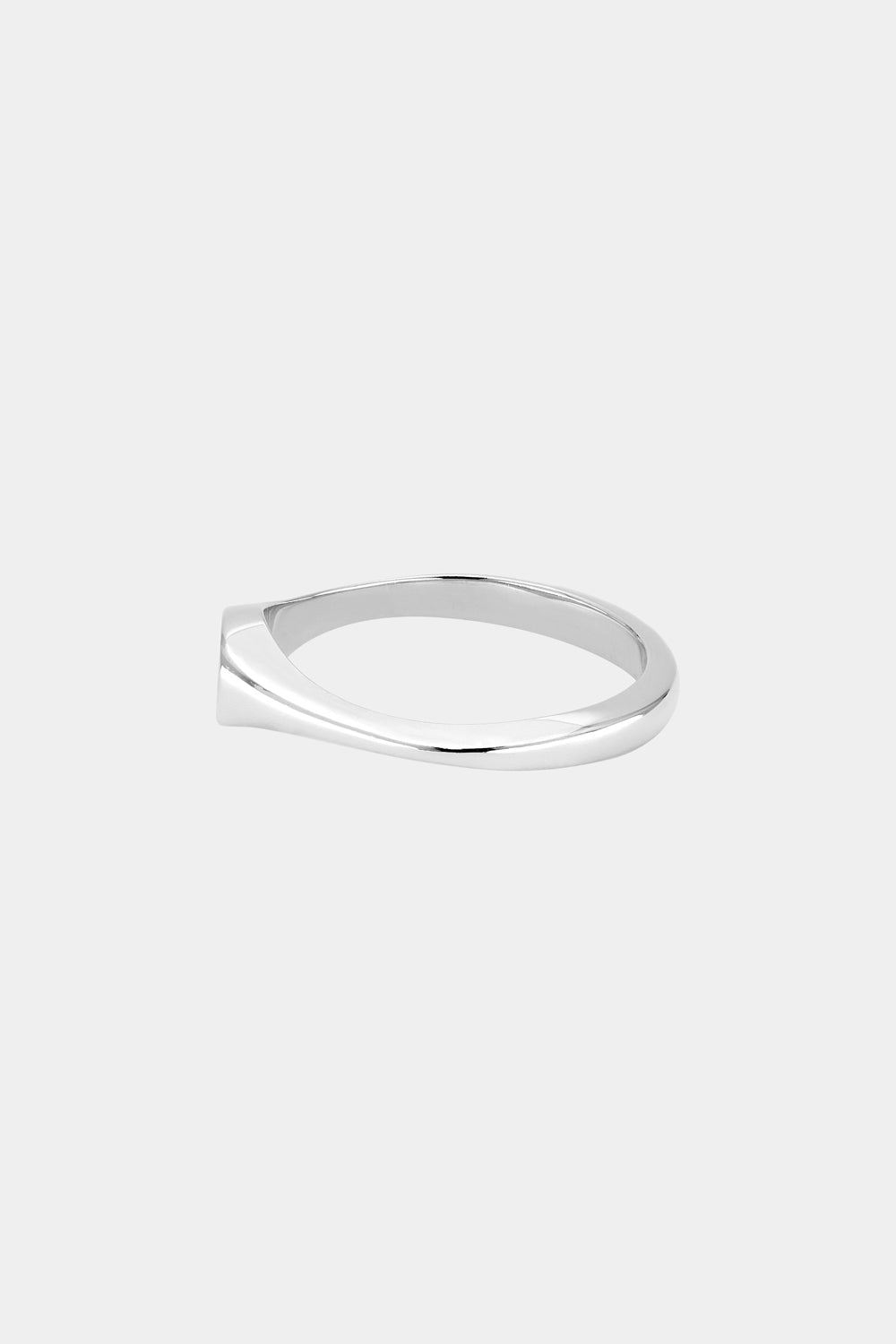 Mini Pear Signet Ring | White Gold| Natasha Schweitzer