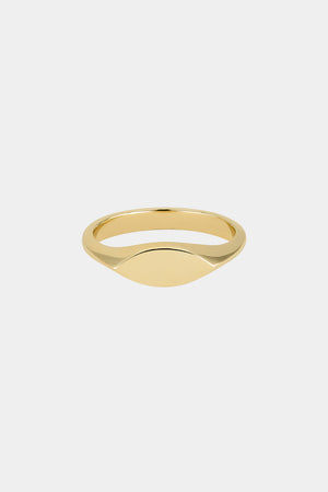 Mini Marquise Signet Ring | Yellow Gold | Natasha Schweitzer