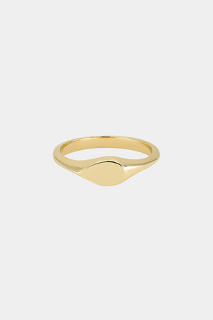 Mini Pear Signet Ring | Yellow Gold | Natasha Schweitzer