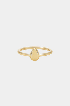 Pear Ring | 9K Yellow Gold | Natasha Schweitzer