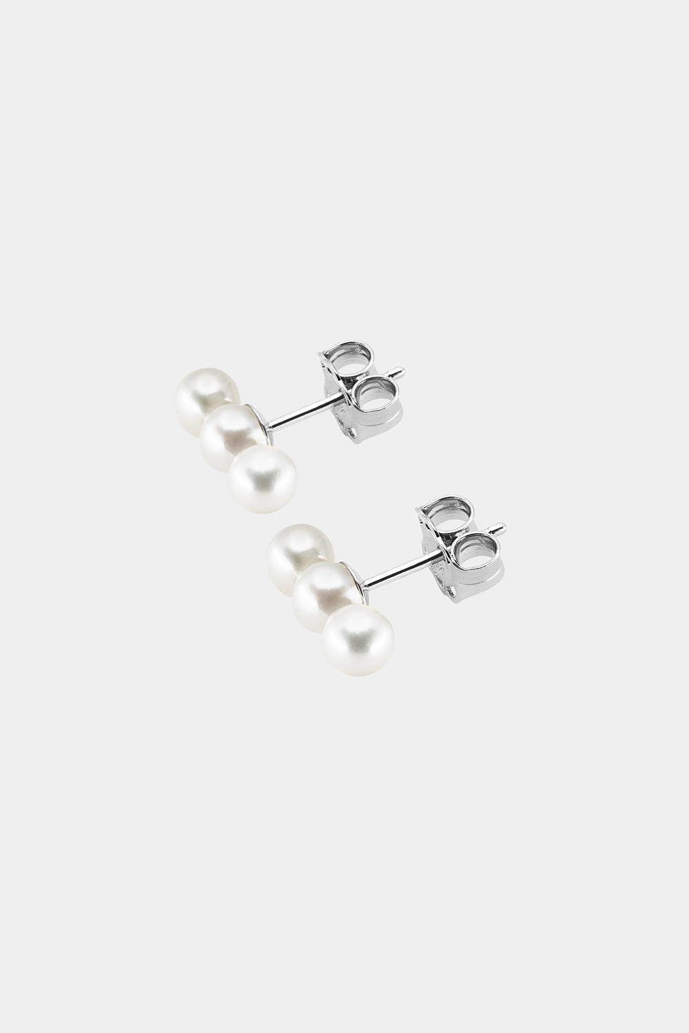 Sarah 3 Pearl Studs | Silver| Natasha Schweitzer