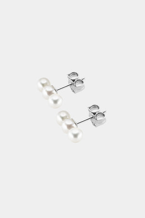 Sarah 3 Pearl Studs | Silver | Natasha Schweitzer
