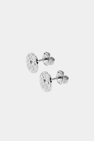 Coin Stud Earrings | Silver | Natasha Schweitzer