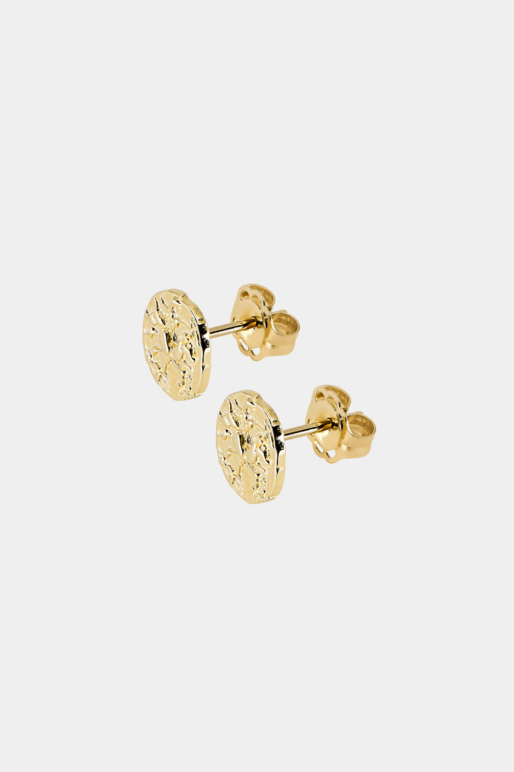 Coin Stud Earrings | 9K Yellow Gold| Natasha Schweitzer