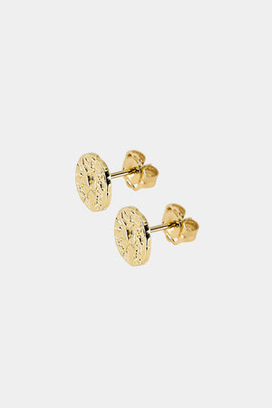 Coin Studs | 9K Yellow Gold | Natasha Schweitzer