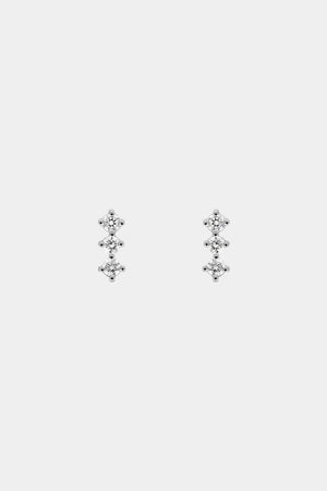 Buttercup Diamond Bar Earrings | 9K White Gold | Natasha Schweitzer