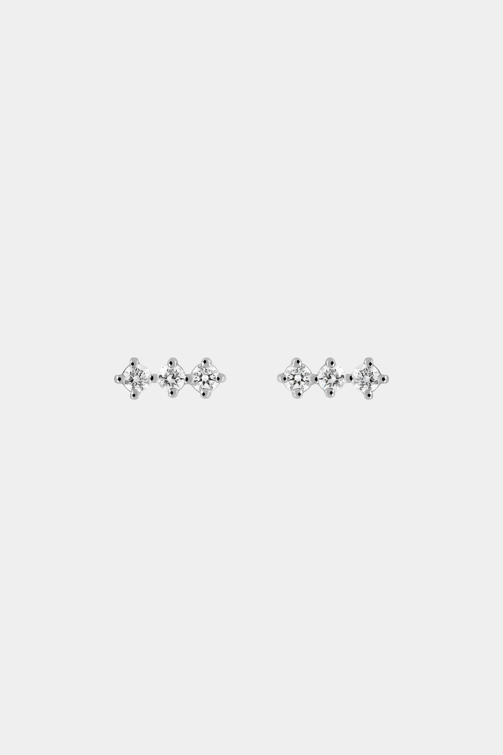 Buttercup Diamond Bar Earrings | 9K White Gold