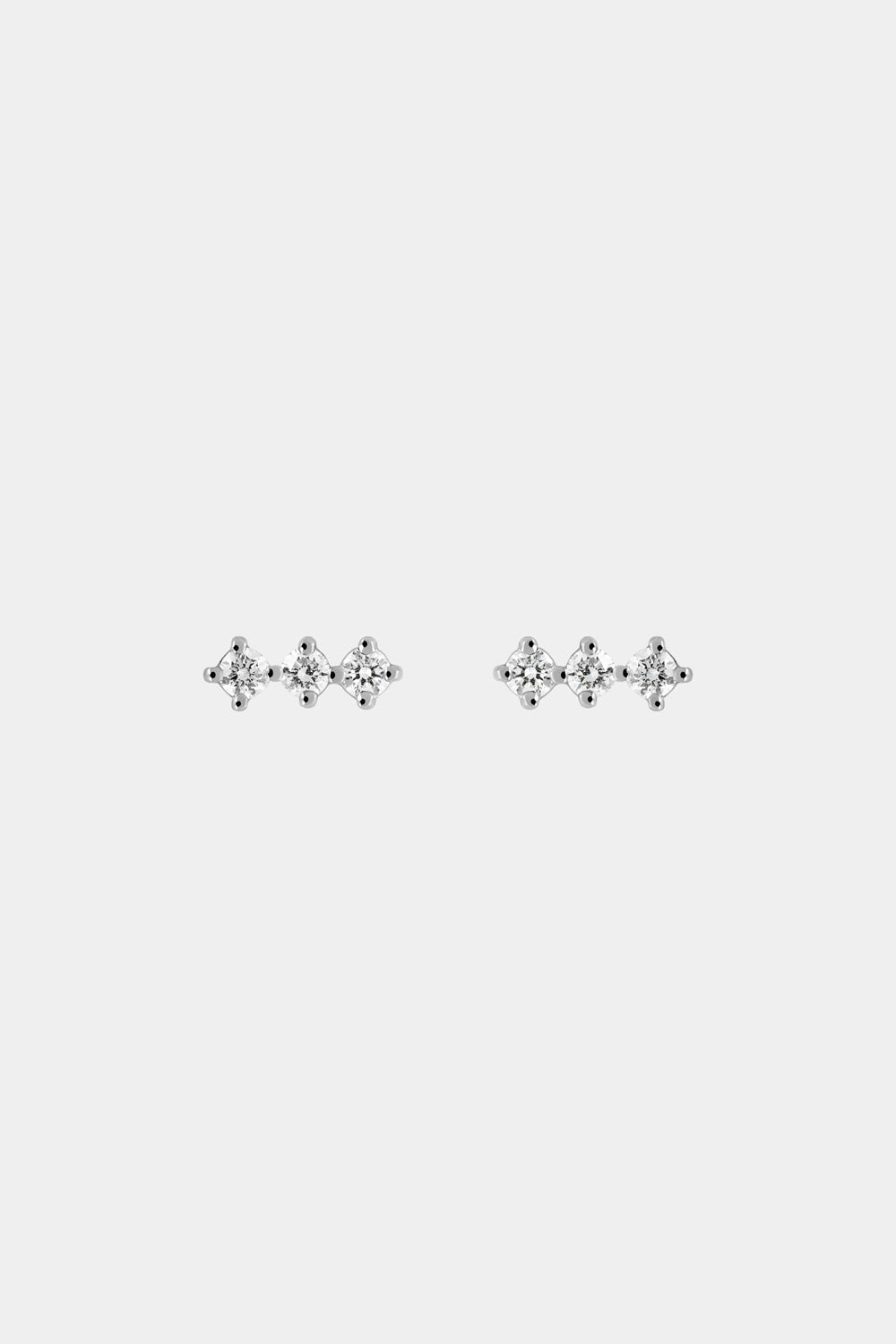 Buttercup Diamond Bar Studs | White Gold