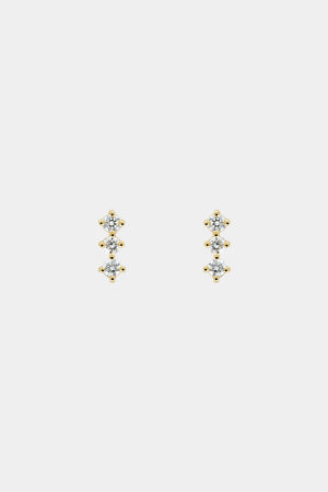 Buttercup Diamond Bar Earrings | Yellow Gold | Natasha Schweitzer