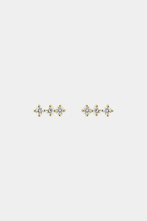 Buttercup Diamond Bar Earrings | 9K Yellow Gold | Natasha Schweitzer