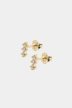 Buttercup Diamond Bar Earrings | Yellow Gold | Natasha Schweitzer