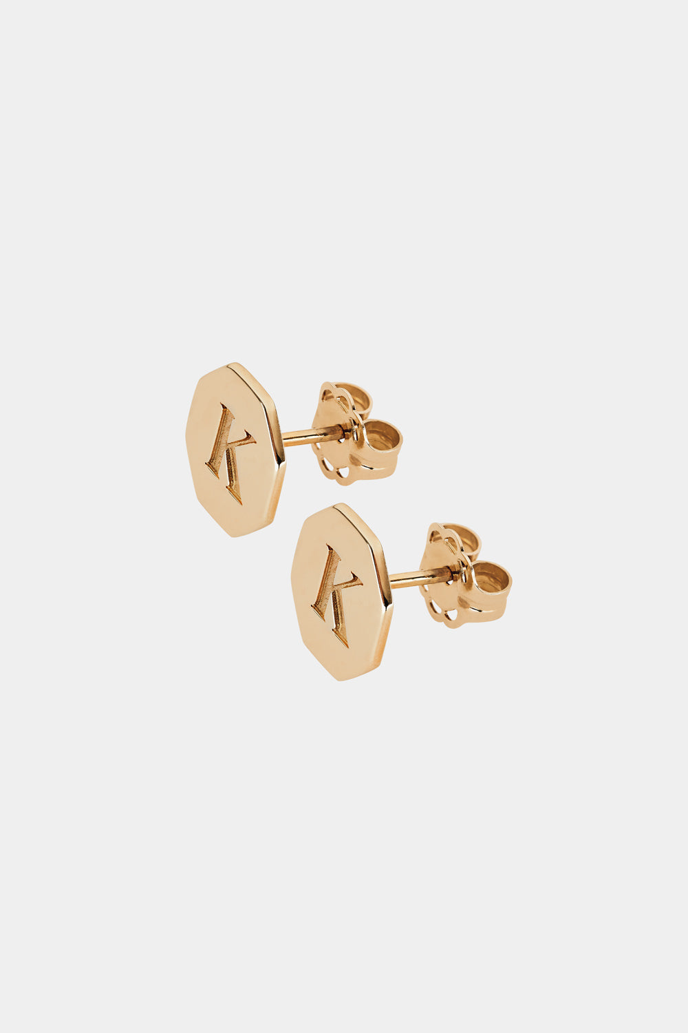 Letter Earrings | 9K Yellow Gold| Natasha Schweitzer