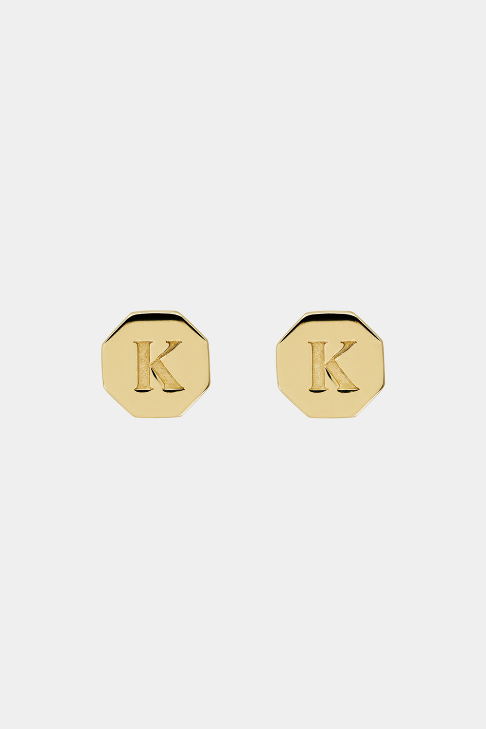 Letter Earrings | 9K Yellow Gold