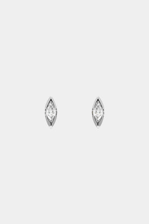 Mini Marquise Diamond Studs | 18K White Gold | Natasha Schweitzer
